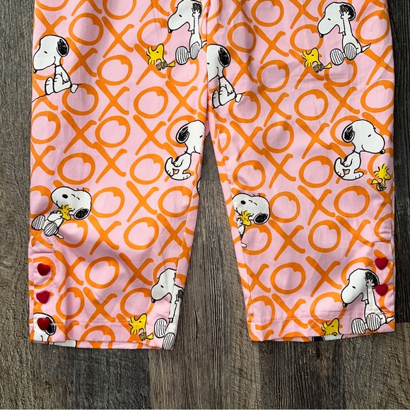 SARSPARILLY x Peanuts pink / orange XOXO Snoopy Best Friends Forever jumpsuit M - Picture 4 of 13